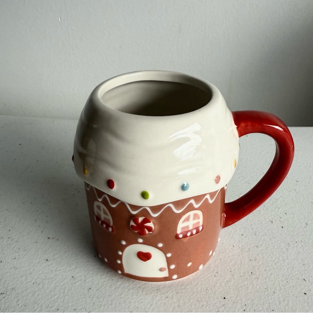 Threshold Stoneware Mug with Red Handle